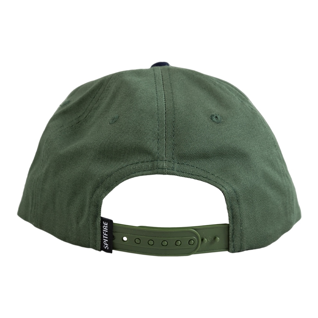 Old E Arch Snapback - Olive/Red