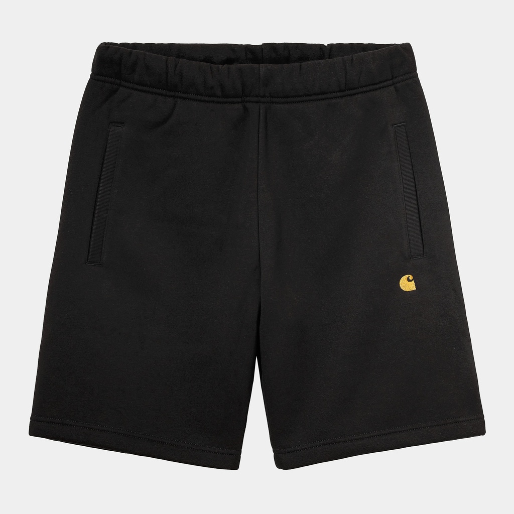 Carhartt WIP Chase Sweat Shorts - Black/gold