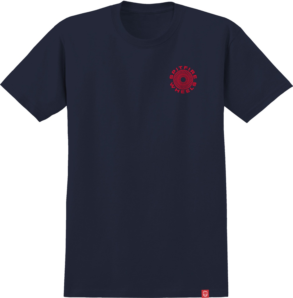 Spitfire Classic 87 Swirl Tee - Navy/red