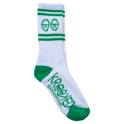 Krooked Eyes Sock - White / Green